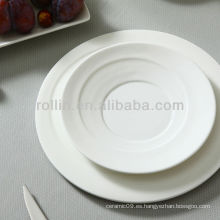 Platos de porcelana redondos, platos de cerámica redondos